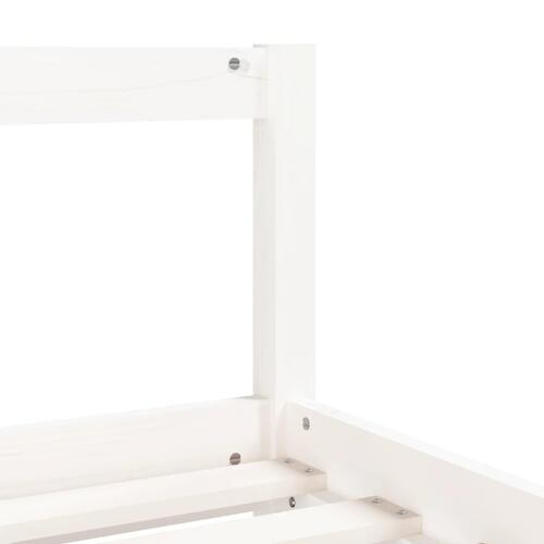 Sengeramme til juniorseng 80x200 cm massivt fyrretræ hvid