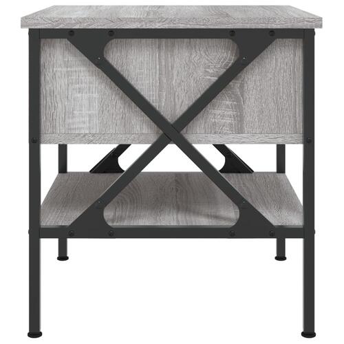Sengeborde 2 stk. 40x42x45 cm konstrueret træ grå sonoma-eg