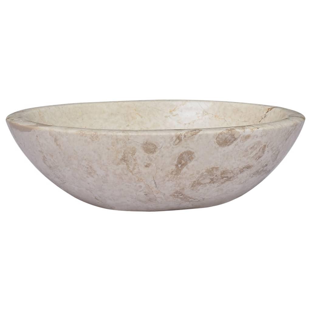 Håndvask 53x40x15 cm marmor cremefarvet