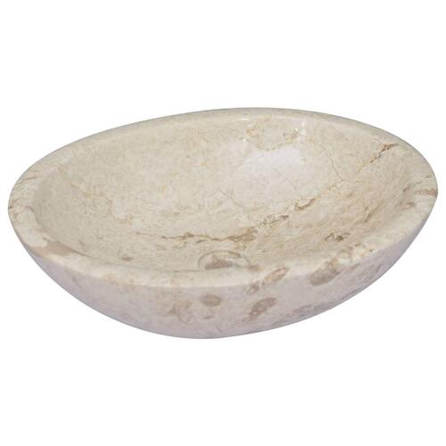 Håndvask 53x40x15 cm marmor cremefarvet