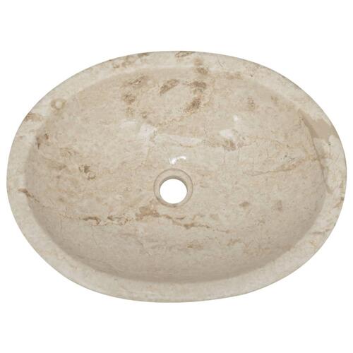 Håndvask 53x40x15 cm marmor cremefarvet