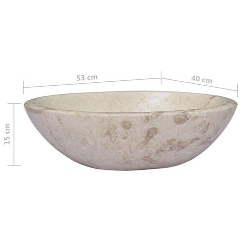 Håndvask 53x40x15 cm marmor cremefarvet