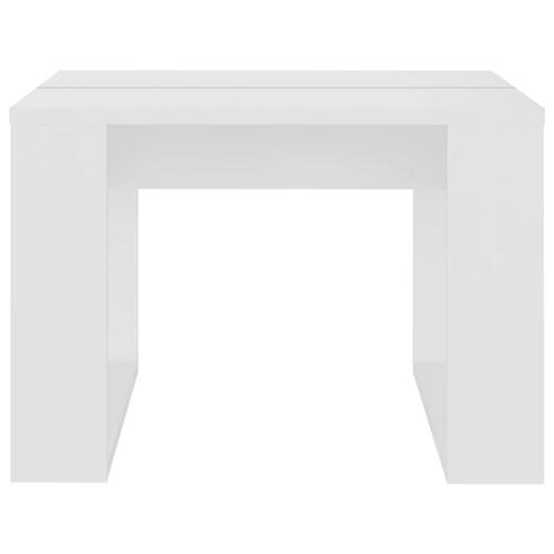 Sidebord 50x50x35 cm konstrueret træ hvid