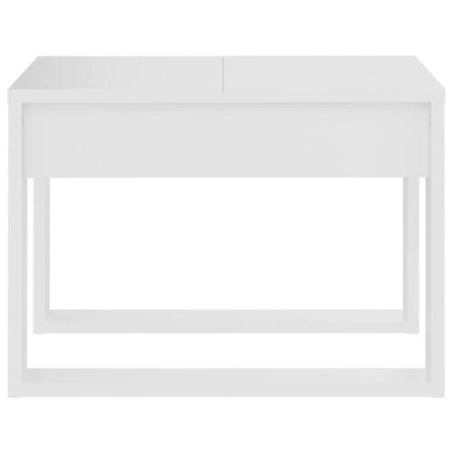 Sidebord 50x50x35 cm konstrueret træ hvid