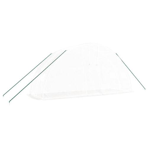 Drivhus med stålstel 12 m² 6x2x2,85 m hvid