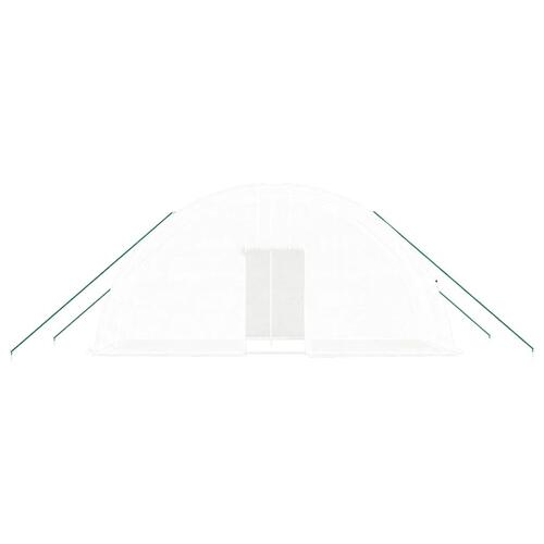 Drivhus med stålstel 12 m² 6x2x2,85 m hvid