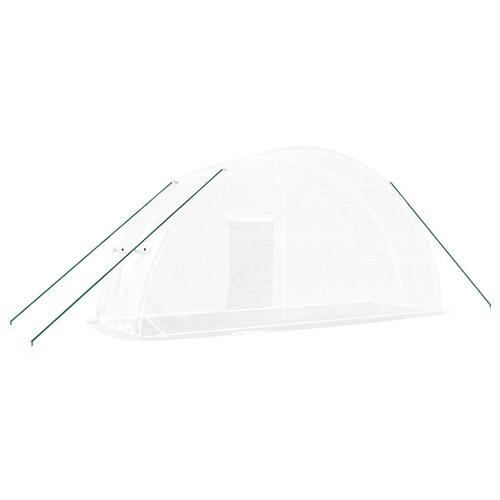 Drivhus med stålstel 12 m² 6x2x2,85 m hvid