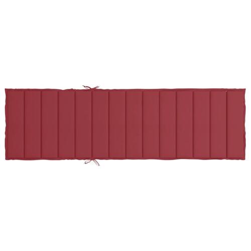 Hynde til liggestol 200x50x3 cm oxfordstof vinrød