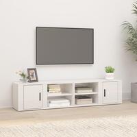 Tv-borde 2 stk. 80x31,5x36 cm konstrueret træ hvid højglans