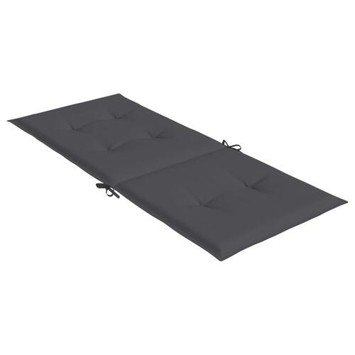 Stolehynder m. høj ryg 2 stk. 120x50x3 cm stof antracit