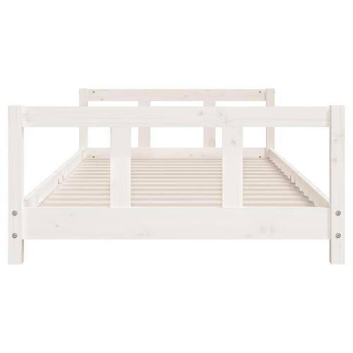 Sengeramme til juniorseng 90x200 cm massivt fyrretræ hvid