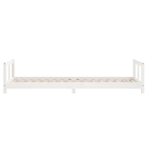 Sengeramme til juniorseng 90x200 cm massivt fyrretræ hvid