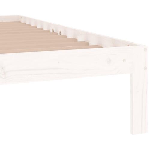 Sengeramme 75x190 cm Small Single massivt træ hvid