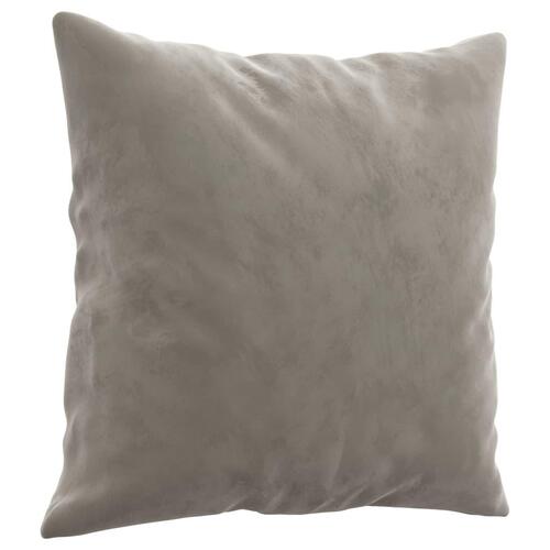 Pyntepuder 2 stk. 40x40 cm velour lysegrå