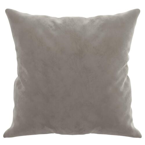 Pyntepuder 2 stk. 40x40 cm velour lysegrå