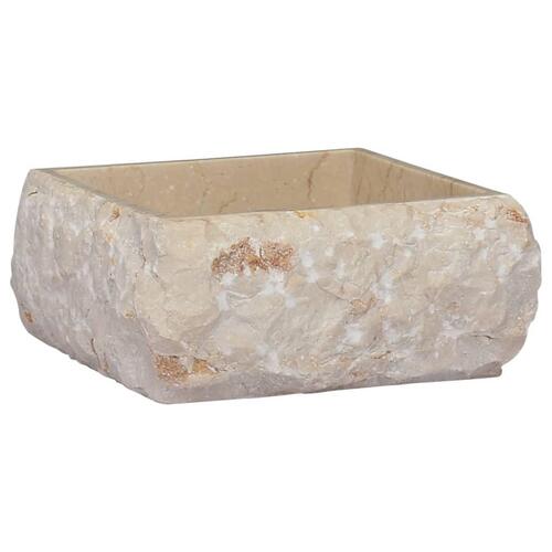 Håndvask 30x30x13 cm marmor cremefarvet
