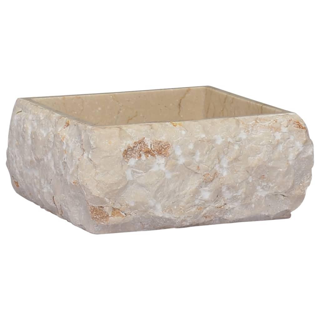 Håndvask 30x30x13 cm marmor cremefarvet