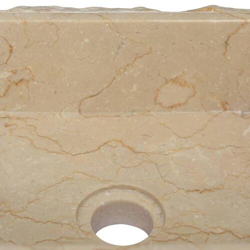 Håndvask 30x30x13 cm marmor cremefarvet