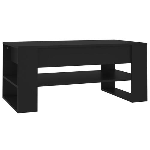 Sofabord 102x55x45 cm konstrueret træ sort
