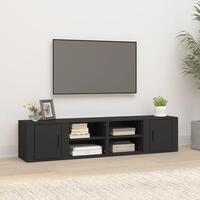 Tv-borde 2 stk. 80x31,5x36 cm konstrueret træ sort