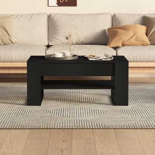Sofabord 102x55x45 cm konstrueret træ sort