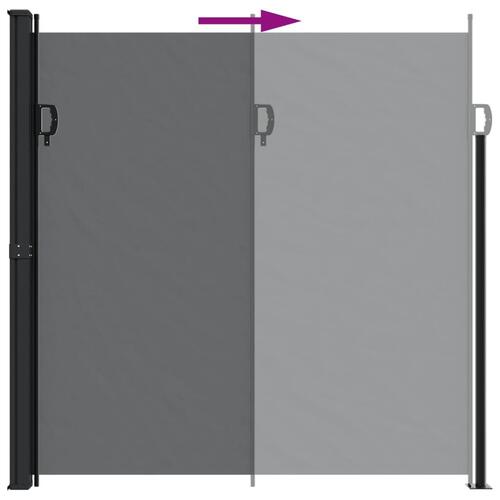 Sidemarkise 200x300 cm sammenrullelig sort