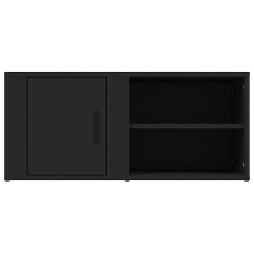 Tv-borde 2 stk. 80x31,5x36 cm konstrueret træ sort