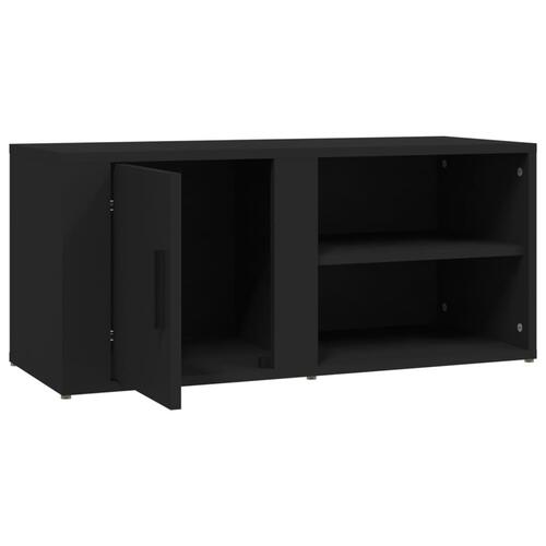 Tv-borde 2 stk. 80x31,5x36 cm konstrueret træ sort