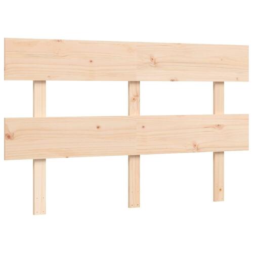 Seniorseng med sengegavl 140x200 cm massivt træ
