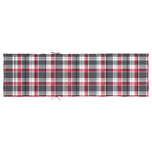Hynde til liggestol 200x50x3 cm oxfordstof rødternet