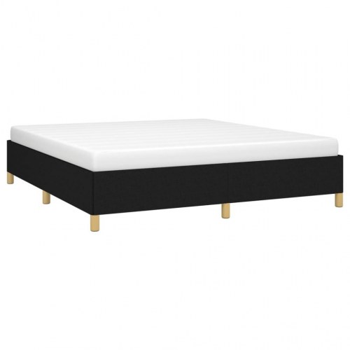 Sengeramme i stof - 160 x 200 cm, sort (uden madras)