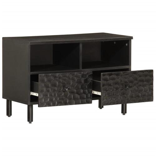 Tv-bord 70x33x46 cm massivt mangotræ sort