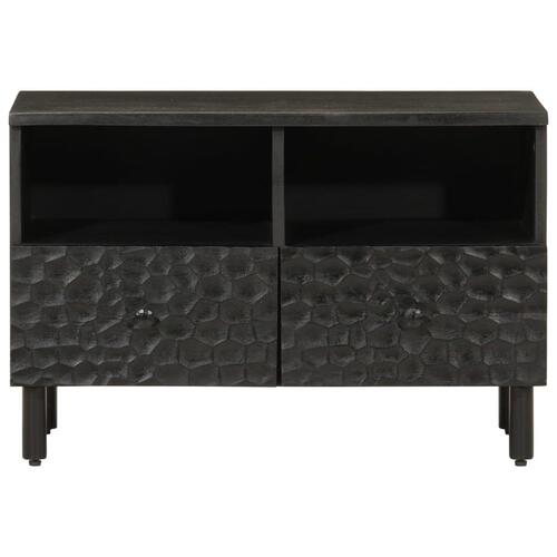 Tv-bord 70x33x46 cm massivt mangotræ sort