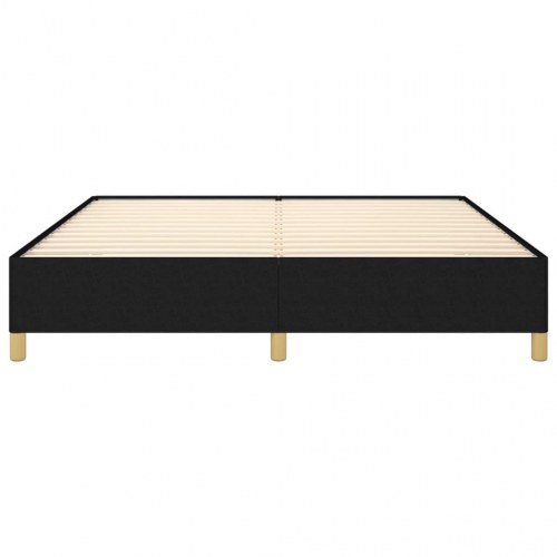 Sengeramme i stof - 160 x 200 cm, sort (uden madras)