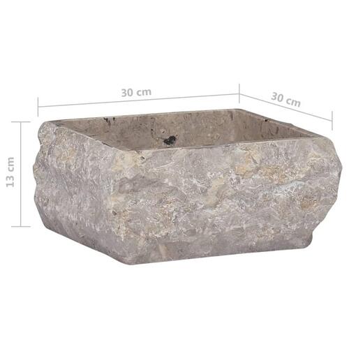 Håndvask 30x30x13 cm marmor grå