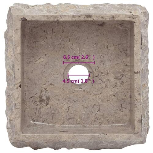 Håndvask 30x30x13 cm marmor grå