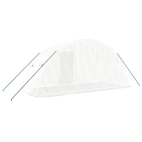 Drivhus med stålstel 10 m² 5x2x2,3 m hvid