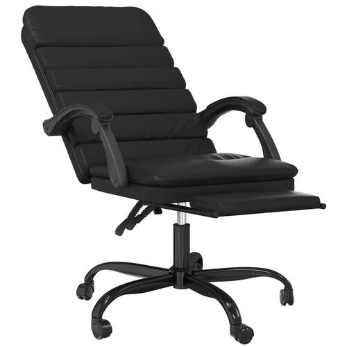Kontorstol med massagefunktion kunstlæder sort