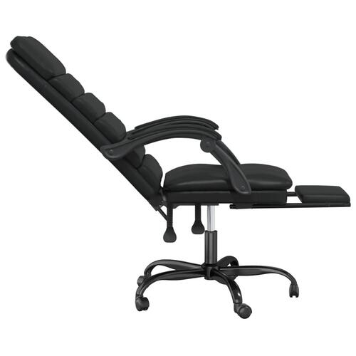 Kontorstol med massagefunktion kunstlæder sort