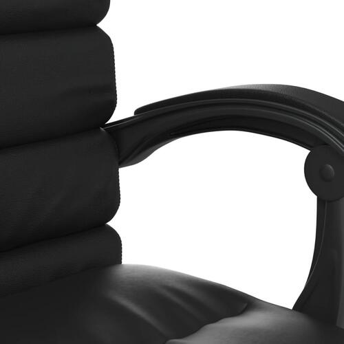 Kontorstol med massagefunktion kunstlæder sort