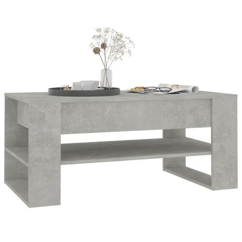 Sofabord 102x55x45 cm konstrueret træ betongrå