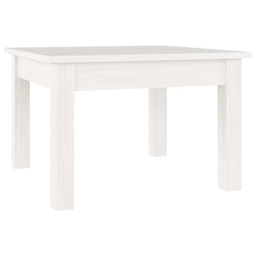 Sofabord 45x45x30 cm massivt fyrretræ hvid