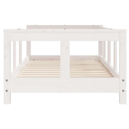 Sengeramme til juniorseng 70x140 cm massivt fyrretræ hvid