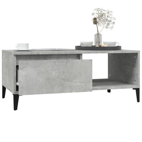 Sofabord 90x50x36,5 cm konstrueret træ betongrå