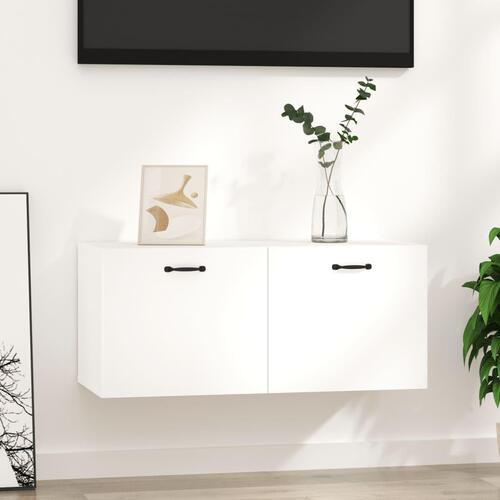 Vægskab 80x36,5x35 cm konstrueret træ hvid