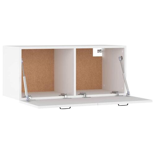 Vægskab 80x36,5x35 cm konstrueret træ hvid
