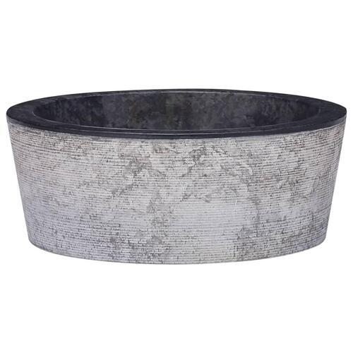 Håndvask Ø40x15 cm marmor sort