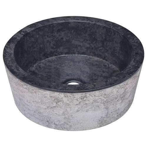 Håndvask Ø40x15 cm marmor sort