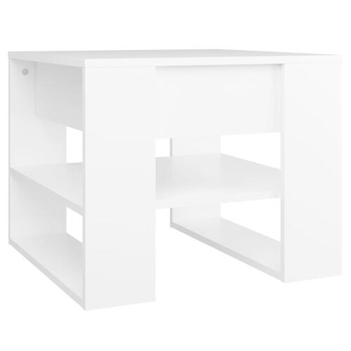 Sofabord 55,5x55x45 cm konstrueret træ hvid