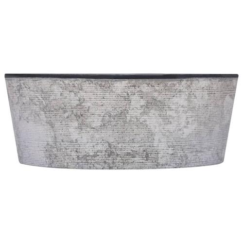 Håndvask Ø40x15 cm marmor sort